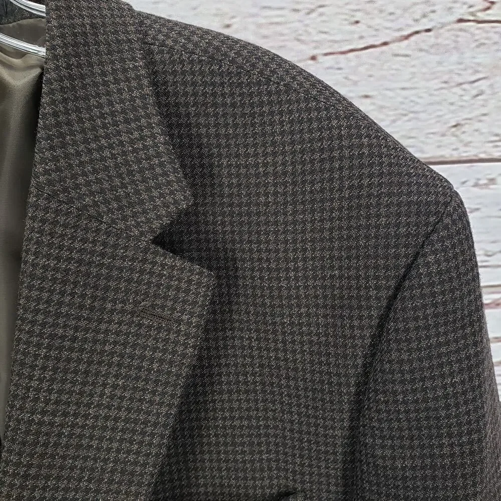 Lauren Ralph Lauren Hounds Tooth 100%Wool Sport Coat Blazer Jacket Size 46R